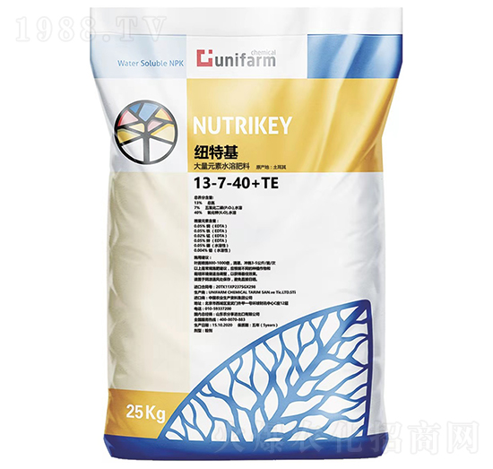 土耳其進(jìn)口大量元素水溶肥料13-7-40+TE-紐特基-農(nóng)分享
